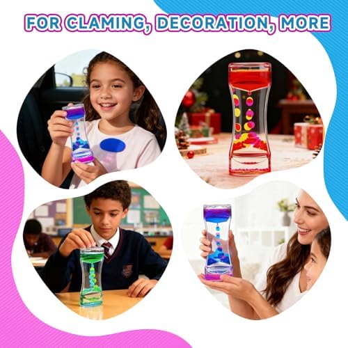 Liquid Motion Bubbler - Sensory Fidget Desk Toy for Kids & Adults - Fidget Tubes for Stress Relief and Focus- Calming Visual Bubbler Toys for Classroom, Desk Decor, Gift Idea