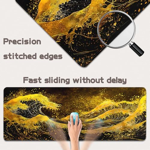 Mouse Pad Gaming - Desk Mat for Keyboard and Mouse - Large Mouse Pads for Desk, Gaming Mousepad with Non-Slip Base, Desks Pad (31.5" X 11.8") for Game, Office and Home