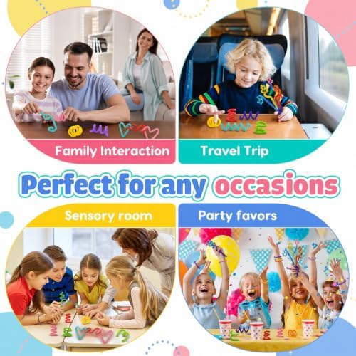 Sensory Toys Fidget Sticks for Kids: 8 Pack Creative Silicone Fidget Sticks - Quiet Desk Fidgets for Classroom Prizes - Fidget Toys for Autism ADHD Stress Relief - Calm Down Back to School Supplies