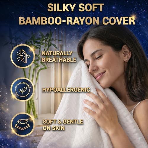 Royal Therapy Queen Memory Foam Pillow, Adjustable Shredded Odor-Free Pillow for Neck & Shoulder Pain Relief, Support for Back, Stomach, Side Sleepers, AirFlowPRO