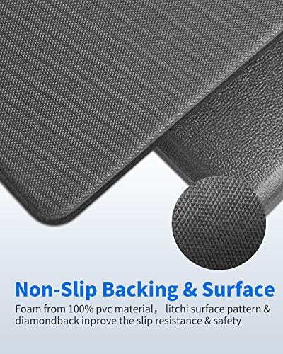 SIXHOME Kitchen Rugs and Mats Kitchen Mat Set of 2 Anti Fatigue Standing Mat for Kitchen, Office, Laundry Room and Stand-up Desks