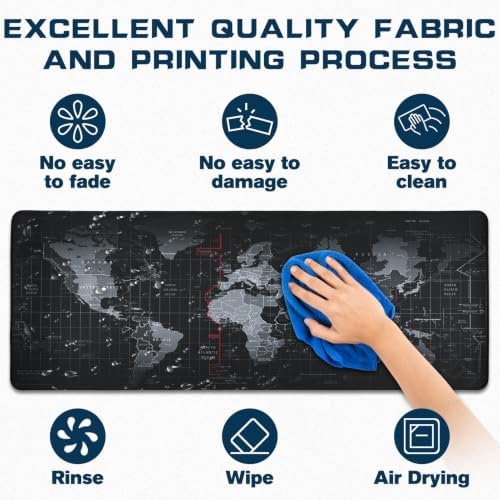 Mouse Pad Gaming - Desk Mat for Keyboard and Mouse - Large Mouse Pads for Desk, Gaming Mousepad with Non-Slip Base, Desks Pad (31.5" X 11.8") for Game, Office and Home