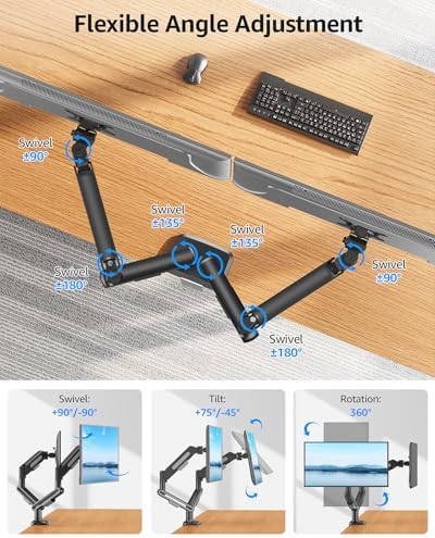 MOUNTUP Dual Monitor Mount, Heavy Duty Monitors Arm