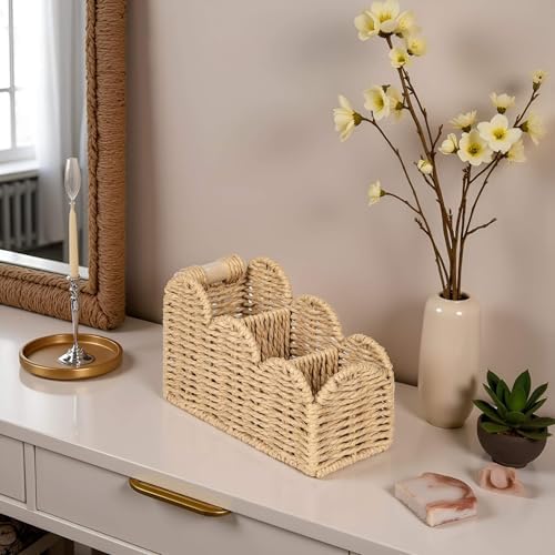 CubesLand Bedside Table Desk Organizer Caddy, Remote Pen&Pencil Holder Cup