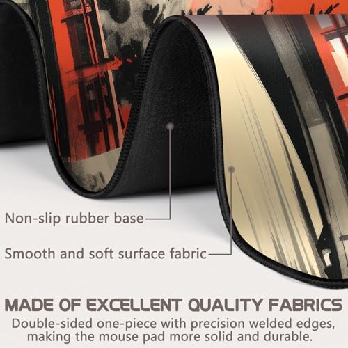 Mouse Pad Gaming - Desk Mat for Keyboard and Mouse - Large Mouse Pads for Desk, Gaming Mousepad with Non-Slip Base, Desks Pad (31.5" X 11.8") for Game, Office and Home