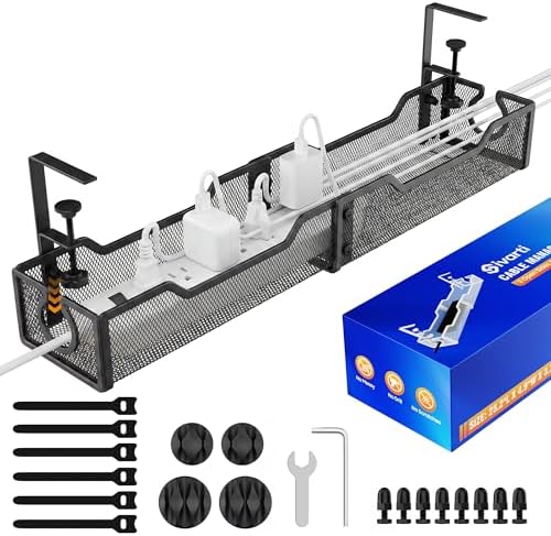Cable Management Under Desk - 25.2" Open Slots No Dill Cable Tray