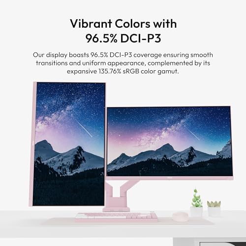 Pixio PX278 Wave Pink 27 inch 180Hz Refresh Rate Quad HD 1440p Resolution Fast IPS Panel 1ms GTG Response Time Built-in Speakers Gaming Monitor with AMD FreeSync