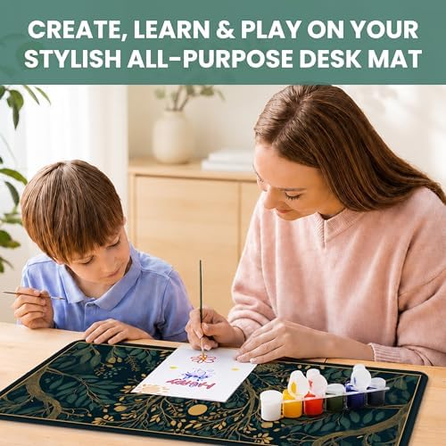 Aesthetic Desk Mat, Cute Hidden Bloom Desk Pad Protector for Work & Decor, 31.5" x 11.8", Pretty Non-Slip Extended Mouse Pad for Office or Home