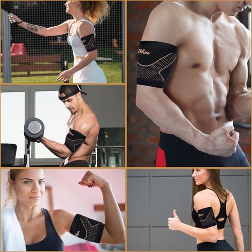 Copper Bicep Tendonitis Brace, Bicep Compression Sleeve for Pain Relief