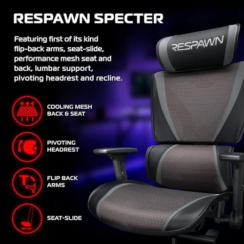 Respawn Specter Ergonomic Mesh Office Chair with Headrest & Lumbar
