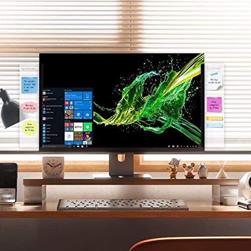 2 Pcs Monitor Memo Boards for Computer,Office Desk Accessories, Multifunction Acrylic Screen Message Reminder Pad Side Panel Phone Holder Organizer for Office Desktop, with Sticky Note 2