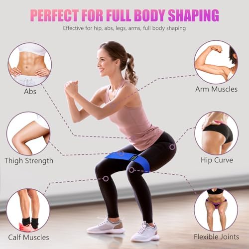 Resistance Bands for Working Out, Exercise Workout Bands for Women & Men, 5 Levels Elastic Stretch Bands for Exercise with Carry Bag for Physical Therapy, Home Fitness, Strength Training, Yoga