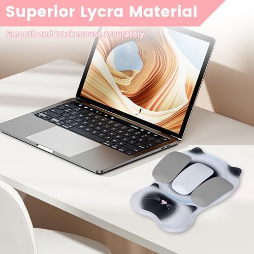 Ergonomic Mouse Pad with Wrist Rest,Cute Memory Foam Mousepad Wrist Support
