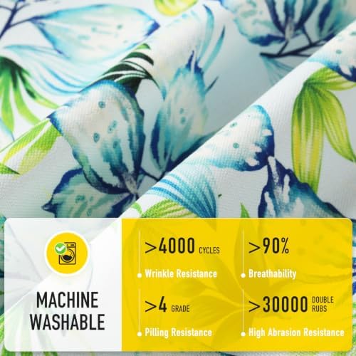 SUNROX Cooling Gel Memory Foam Chair Cushions, 2.6" Thick U-Shaped Dual-Layer Comfort Dining Chair Pads, Non Slip Seat Cushion with Ties for Indoor Kitchen Office 17"x16" Set of 8, Aqua Pilea Notata