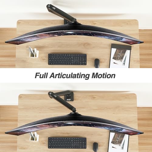 AVLT Single 17"-49" Super Ultrawide Monitor Arm Desk Mount Black
