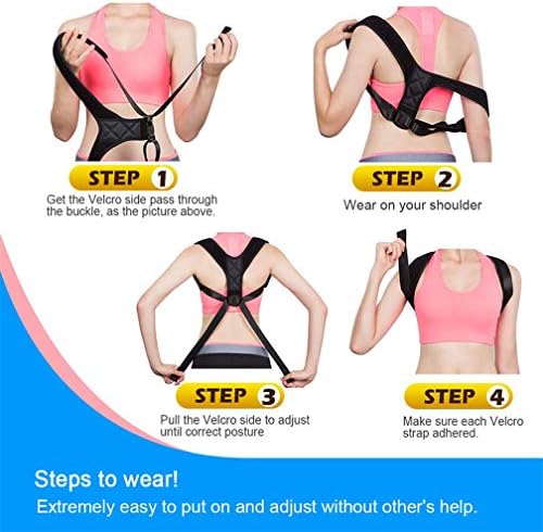 Back Posture Corrector for Men and Women, Adjustable Back Brace Strap, Comfortable Clavicle Support Device Posture Correction Belt, for Improve Humpback, Neck, Shoulder, Upper Back Pain Relief (XL)