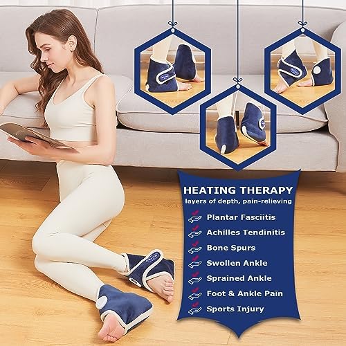 CAMECO 2 Pack Ankle Heating Pads for Achilles Tendinitis Pain Relief, 86℉-158℉ Electric Ankle Heat Wrap Pads for Women Men, Home Office Heated Ankle Braces for Arthritis, Auto Shut Off