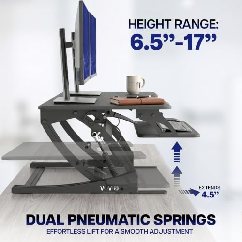 VIVO Black 54 in Standing Desk Converter, DESK-V054V
