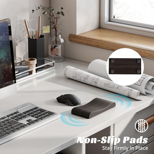 Wooden Wrist Rest for Mouse and Keyboard, Ergonomic Design for Wrist Pain Relief, Smooth No Odor and Easy to Clean, Support Wrist to Coding Typing and Playing