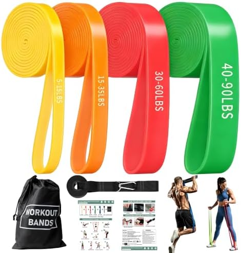 Exercise Bands, Resistance Bands for Working Out, Workout Bands, Pull up Assist Bands, Stretch Bands for Exercise at Home/Gym -Afu