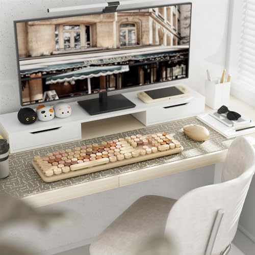 Colorful Wireless Keyboard and Mouse Combo Milk Tea Colorful