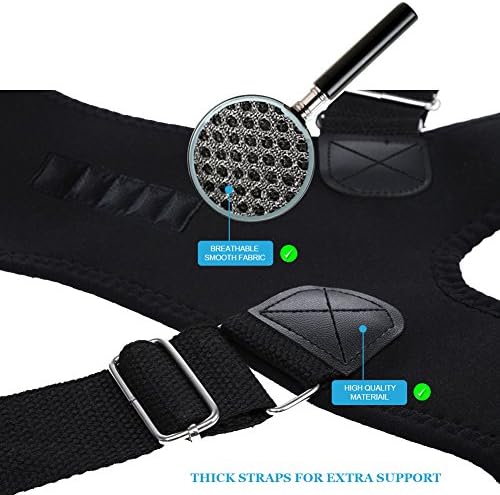 MOHUACHI Thoracic Back Brace Posture Corrector- Magnetic Lumbar Back Support Belt-Back Pain Relief, Improve Thoracic Kyphosis, for Lower and Upper Back Pain Men & Women (Black, Large)