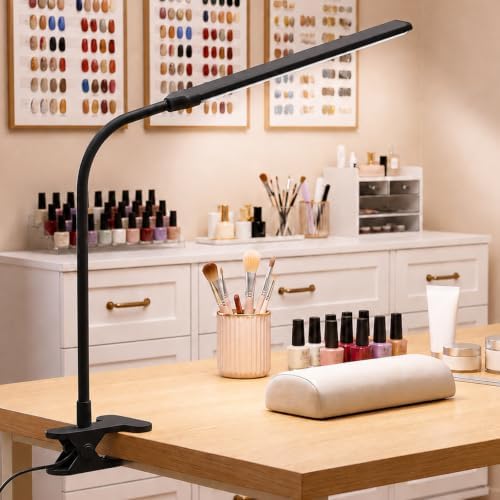 Nail Light for Desk Clip On Clamp, Table Puzzle Craft Lash Tech Lamp