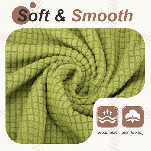 PATIKIL 1 Set Office Chair Cover, Desk Chair Cover Stretchable Universal Computer Seat Slipcover Large with Armrest Covers Zipper for Rolling Office Chairs Home Desk Seat, Green