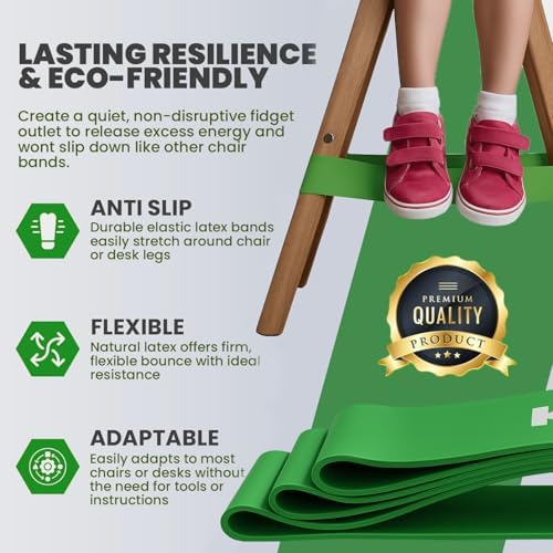 Chair Bands for Kids with Fidgety Feet, Desk Bands for Classroom
