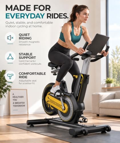 Exercise Bike for Home, Under 20 dB Quiet Magnetic Stationary Bike