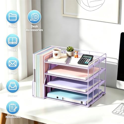 gianotter 4-Tier Paper Organizer With Magazine Holder