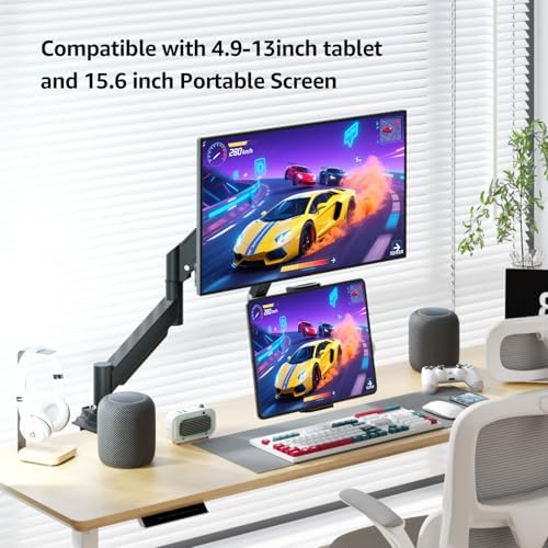 Universal VESA Mount Adapter for Tablets,Monitor Arm Extension Arm,Compatible with 4.7-15.6" Tablet/Phone/Portable Screen,Fits VESA 75x75 & 100x100,MAT002-XL