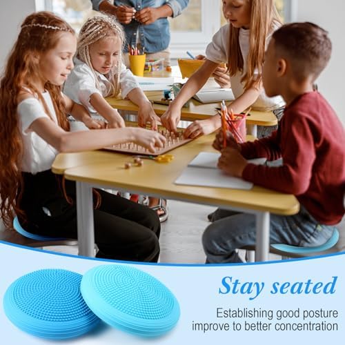 Libima 4 Pcs Wiggle Seat Inflated Wobble Cushion for Kids