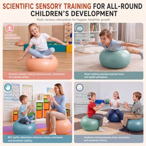 Lewtemi 4 Pcs Flexible Seating for Classroom Elementary 20'', Morandi Color