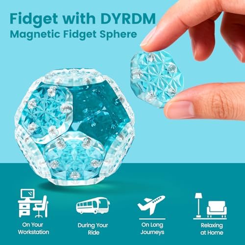 Magnetic Fidget Sphere, Adult Fidget Toy for Focus & Stress Relief