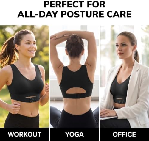 Posture Corrector Bra for Women Wireless Back Support Plus Size Sports Bra