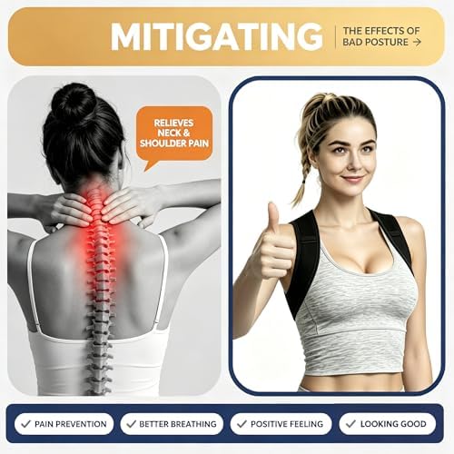 Posture Corrector for Women and Men, Adjustable Upper Back Brace (2)