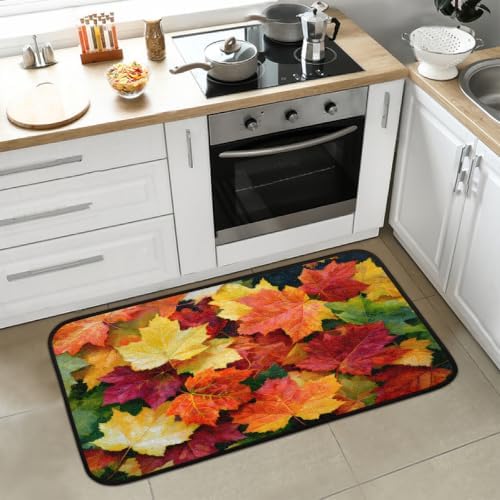 Autumn Kitchen Mats Cushioned Anti Fatigue Kitchen Rugs Non-Slip B-9