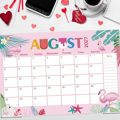 Guasslee Desk Calendar 2026-2029,36 Months Calendar Runs from 2026 Jun. to 2029 May, 17"x11.5" Monthly Desktop/Wall Planner with Thick Paper and Notes for Home School & Office