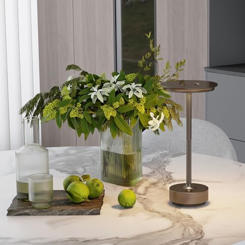 TBBGA 2 Pack Rechargeable Table Lamps Cordless, 5000mAh Outdoor Table Light