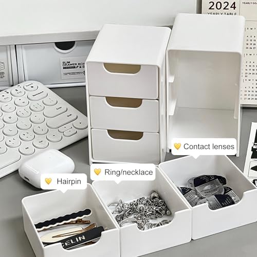 Mini Desktop Storage Unit for Beads Jewelry Makeup & Craft Supplies Small Storage Drawers for Tea Bag Sugar Packet Ponytail Holders and Bobby Pins Daily Wear Jewelry Nail little items girl gifts
