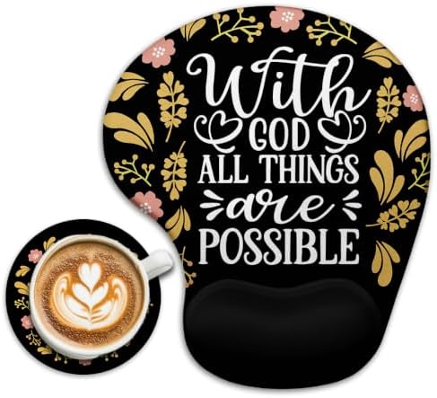 iRudyard 2Pcs Rubber Coasters Mouse Pad Wrist Support Pu Anti Fall Durable