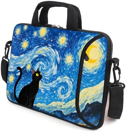 15" laptop sleeve laptop bag chromebook case adjustable shoulder strap with handle accessory pocket for men women (RYD-15-13)