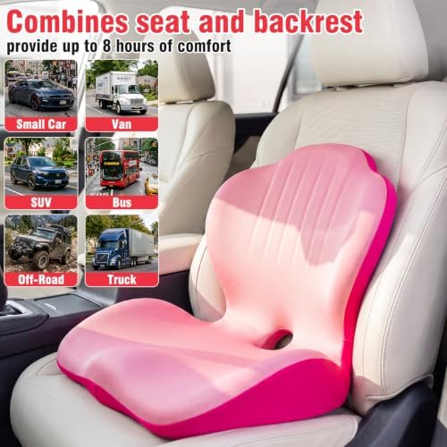 Car Seat Cushion Office Chair Cushion with Lumbar Support Pillow
