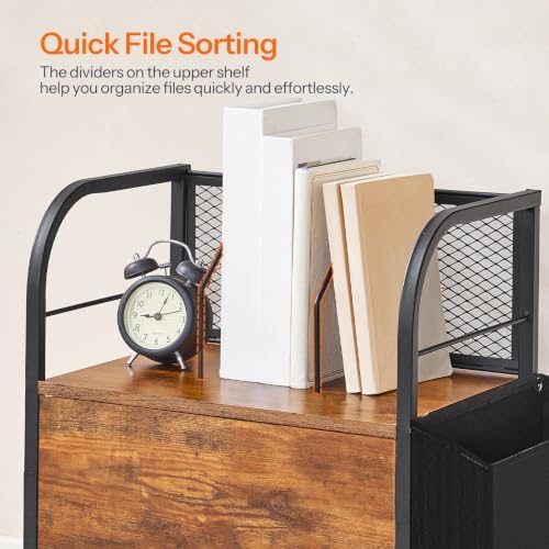 HOOBRO Small File Cabinet Under Desk, Rolling Filing Cart with Drawer