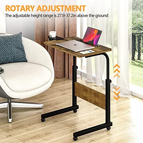 Klvied Adjustable Mobile Laptop Stand, Walnut