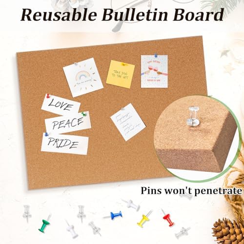 DOLLAR BOSS Magnetic Cork Board, 16" x 12" 1 PC Small Bulletin Board