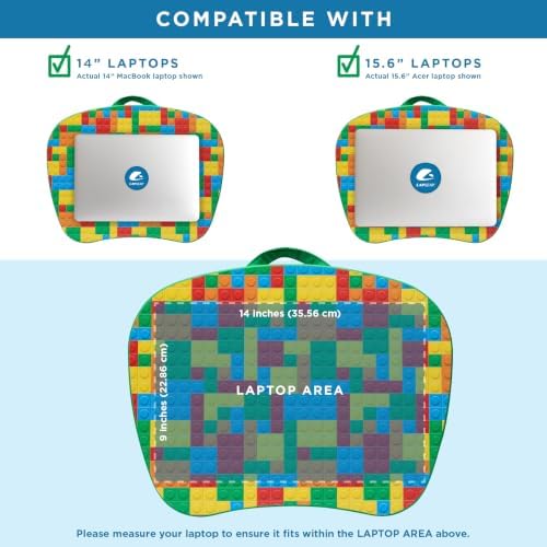 LAPGEAR MyStyle Lap Desk – Building Blocks, Fits 15.6" Laptops