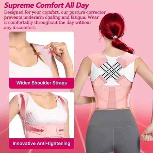 2.0 Upgraded Posture Corrector for Women and Men - Back Brace Shoulder Straightener, Adjustable Back Support, Scoliosis, Hunchback, Hump, Thoracic, Spine Corrector