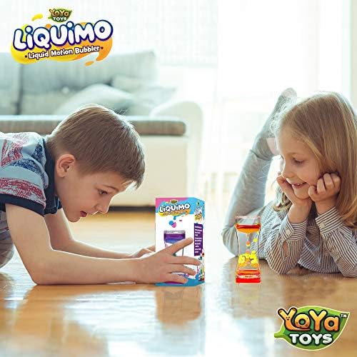 YoYa Toys Liquimo - Liquid Motion Bubbler - 3 Pack - Sensory Fidget Desk Toy for Kids & Adults - Relaxing Hourglass Timer Tubes - Calming Visual Play for School, Home, Office, Stress Relief and Focus